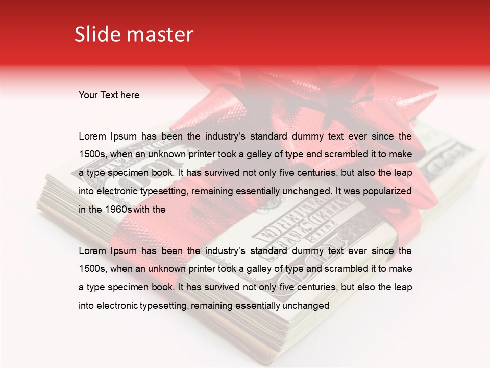 Christmas Bonus White PowerPoint Template