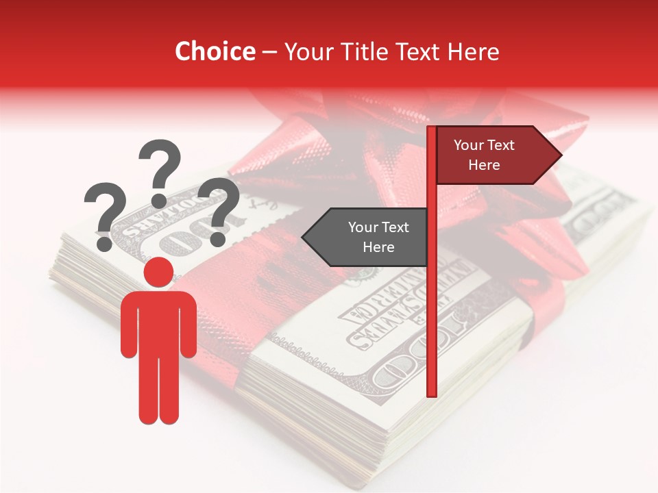 Christmas Bonus White PowerPoint Template