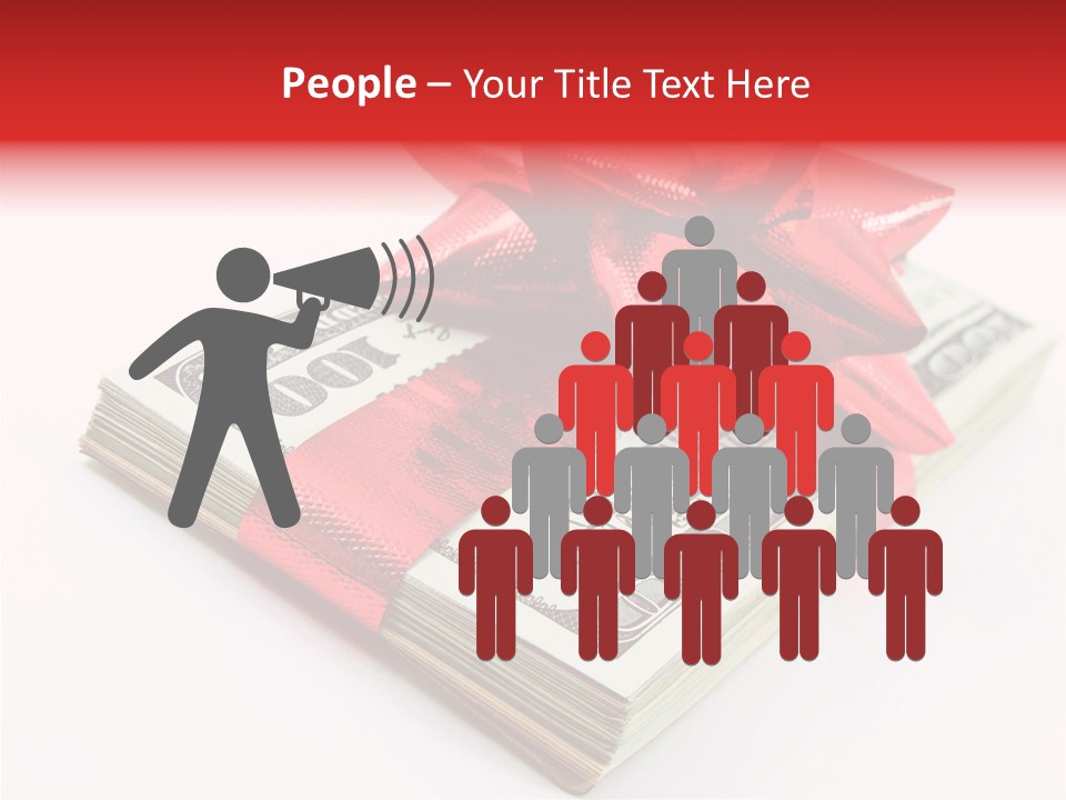 Christmas Bonus White PowerPoint Template