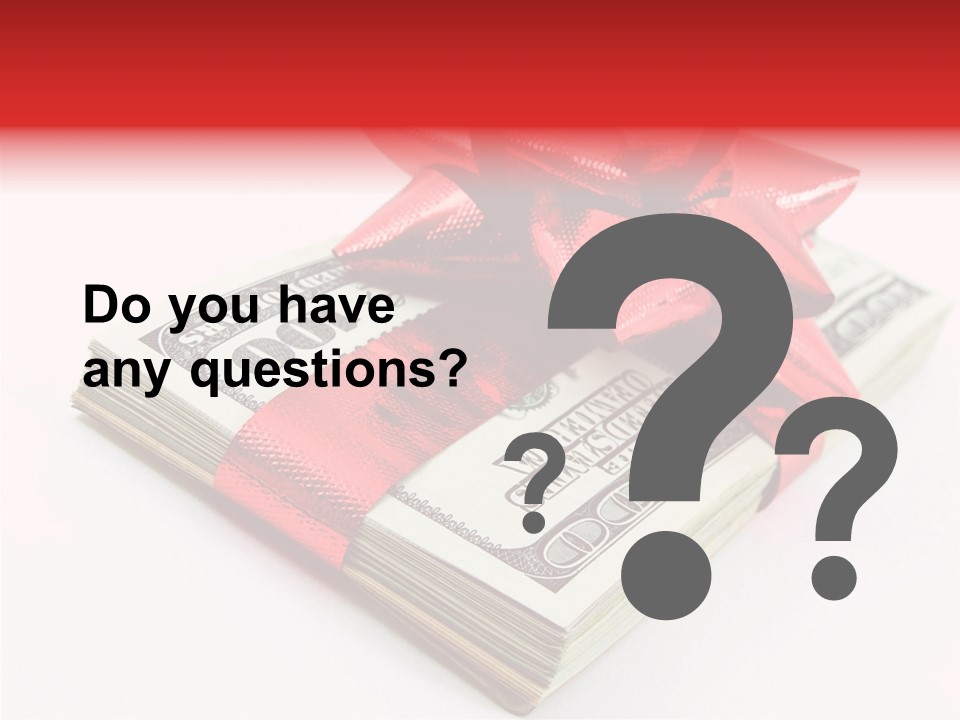 Christmas Bonus White PowerPoint Template