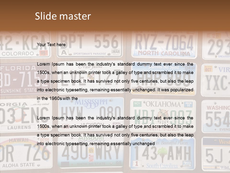 Colorado Transportation Headlight PowerPoint Template