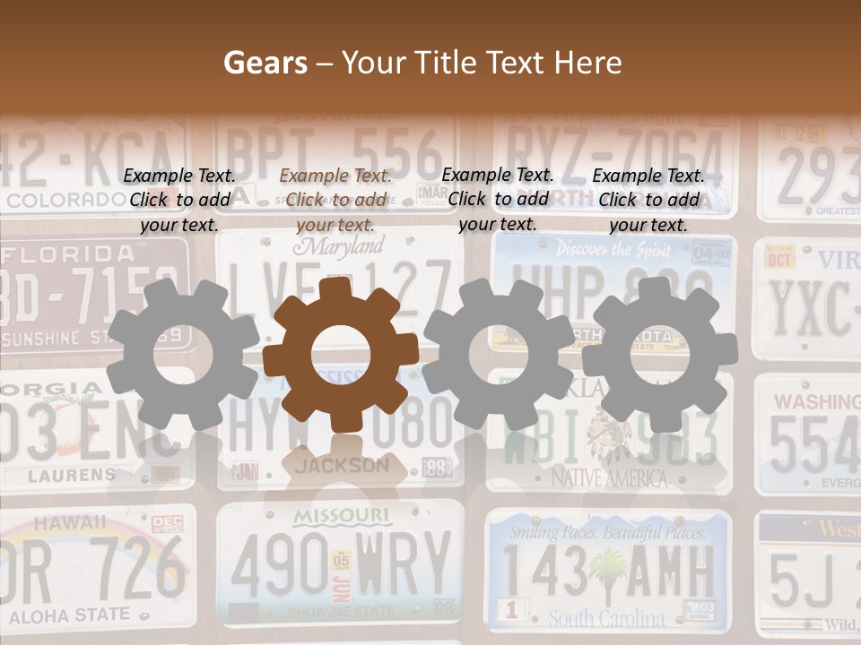 Colorado Transportation Headlight PowerPoint Template