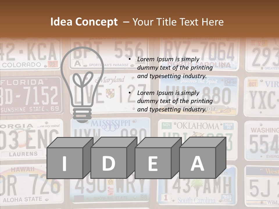 Colorado Transportation Headlight PowerPoint Template