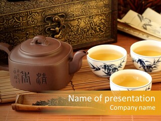 Cup Water Exotic PowerPoint Template