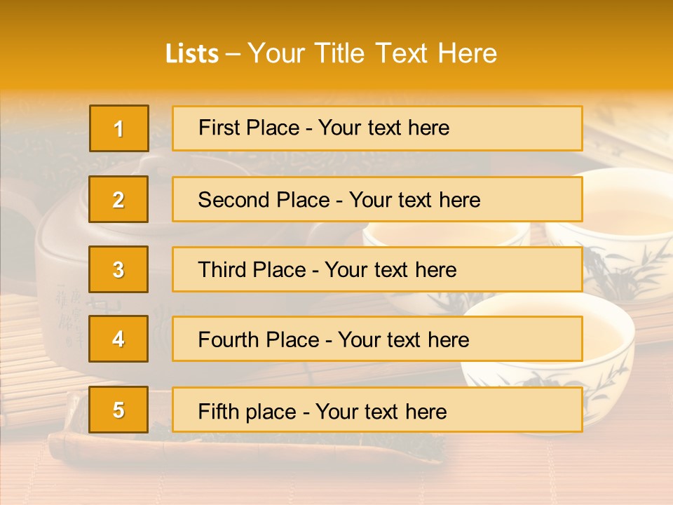 Cup Water Exotic PowerPoint Template