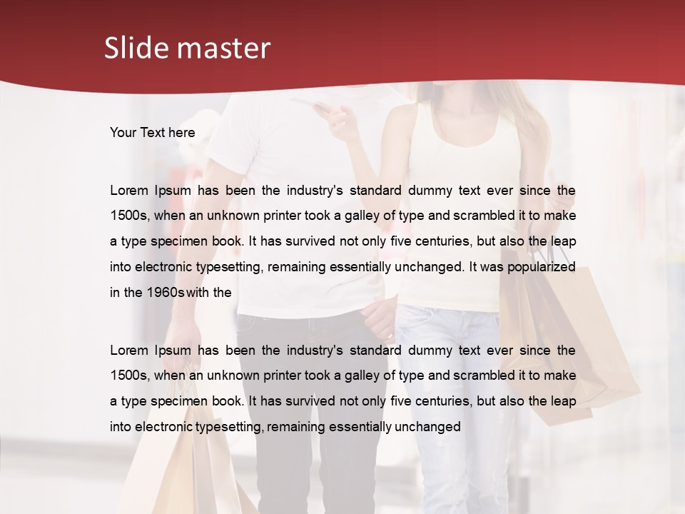 Fashion Buying White PowerPoint Template