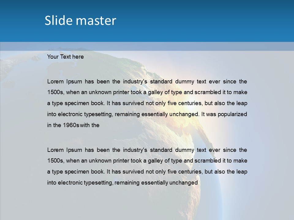 World Space Sunrise PowerPoint Template