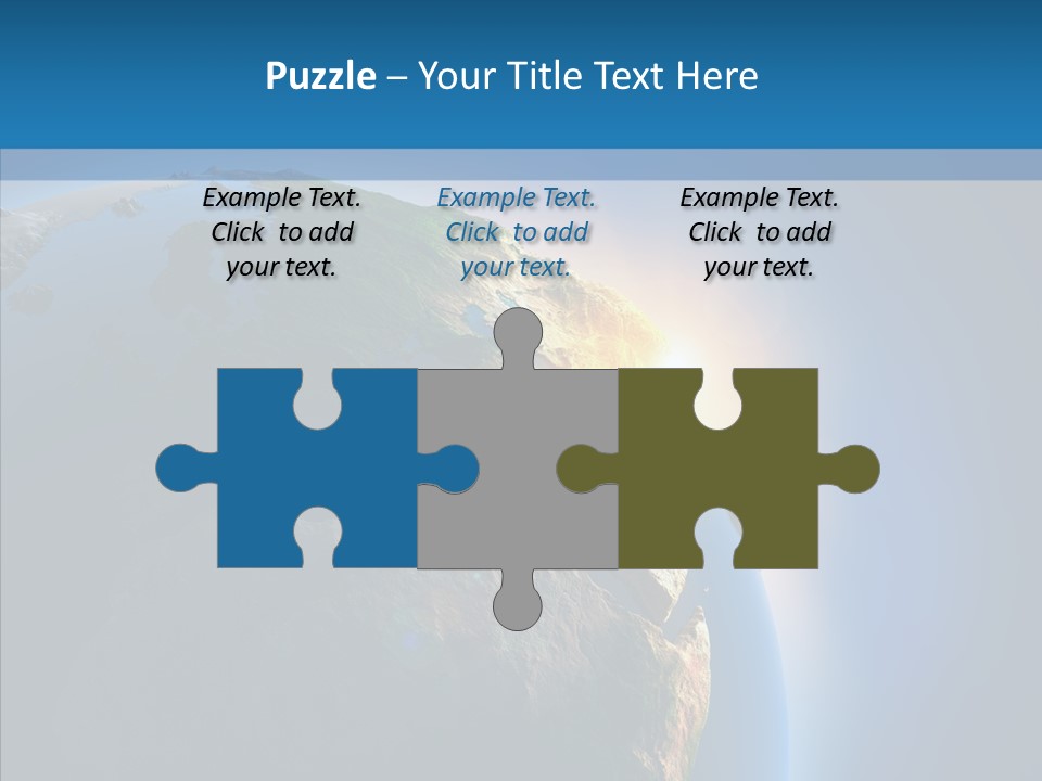 World Space Sunrise PowerPoint Template