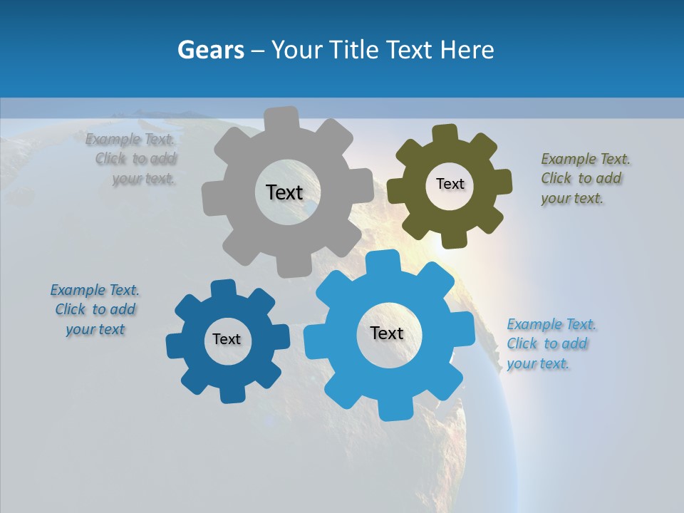 World Space Sunrise PowerPoint Template