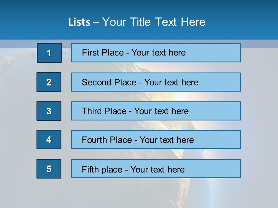 World Space Sunrise PowerPoint Template