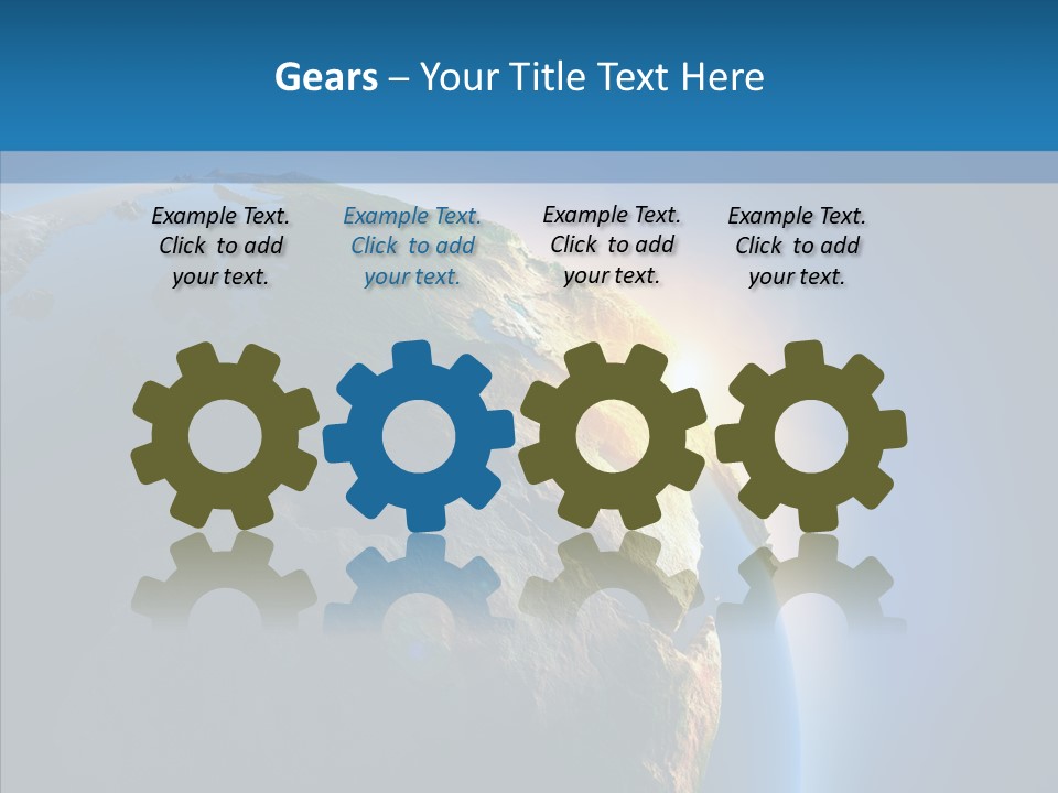 World Space Sunrise PowerPoint Template