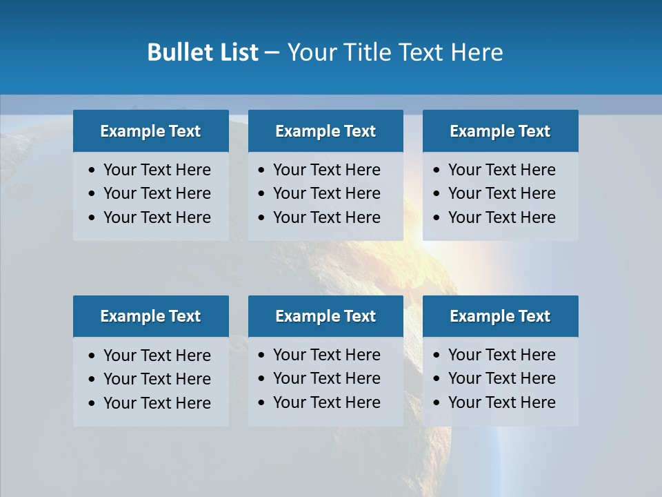 World Space Sunrise PowerPoint Template