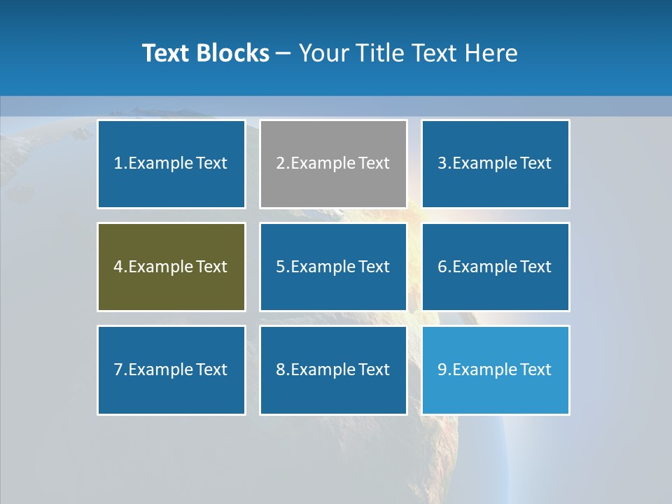 World Space Sunrise PowerPoint Template