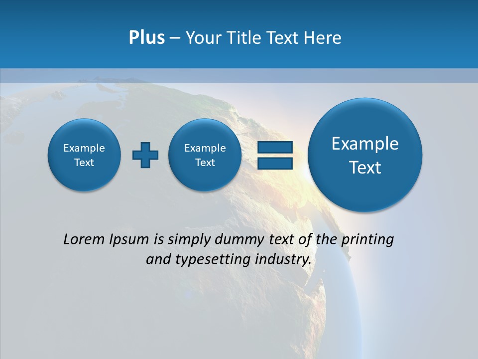 World Space Sunrise PowerPoint Template