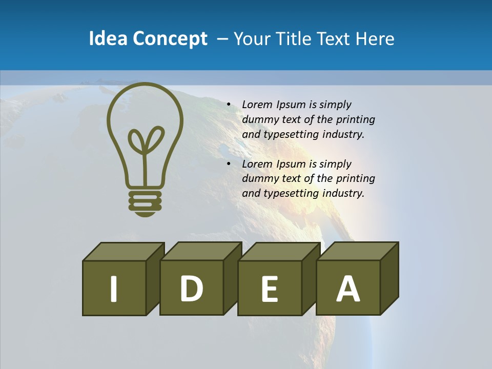 World Space Sunrise PowerPoint Template