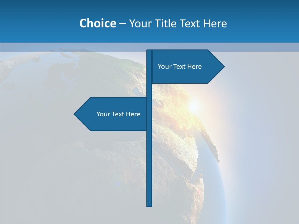 World Space Sunrise PowerPoint Template