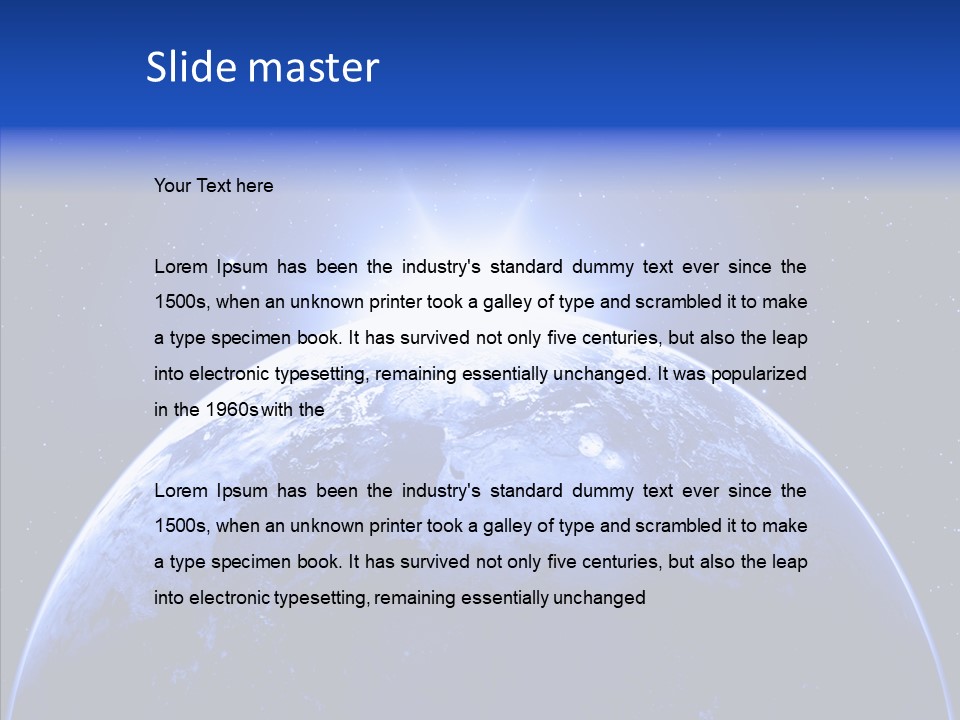 Atmosphere Global Night PowerPoint Template