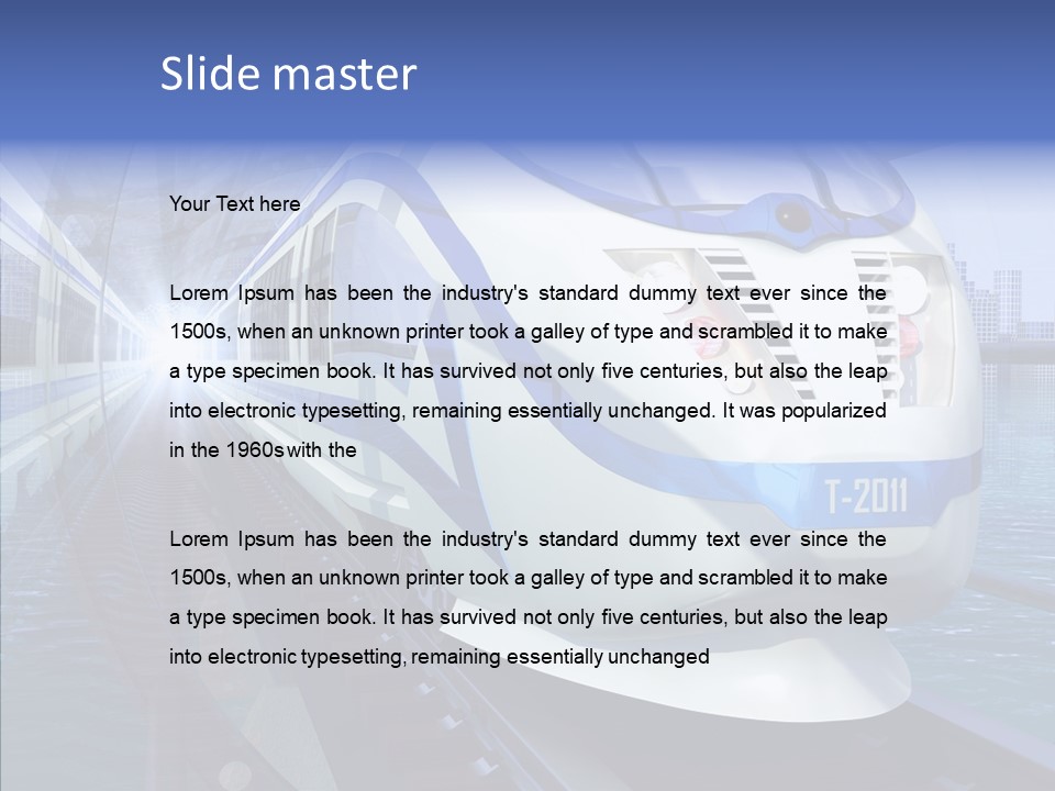 Track Vehicle City PowerPoint Template