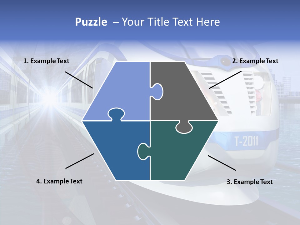 Track Vehicle City PowerPoint Template