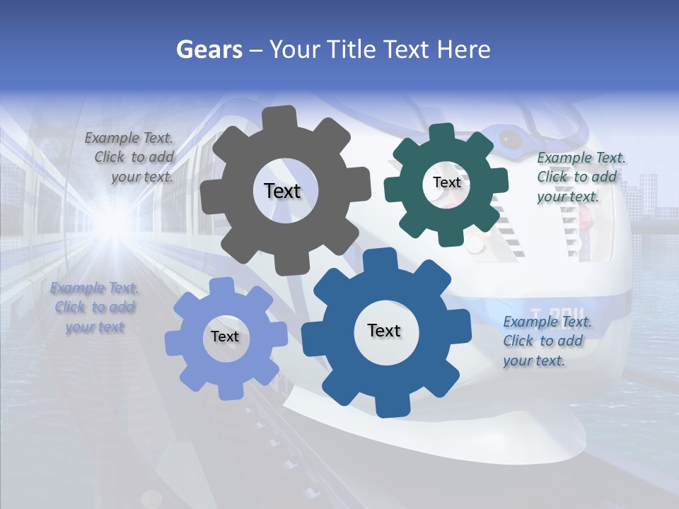 Track Vehicle City PowerPoint Template