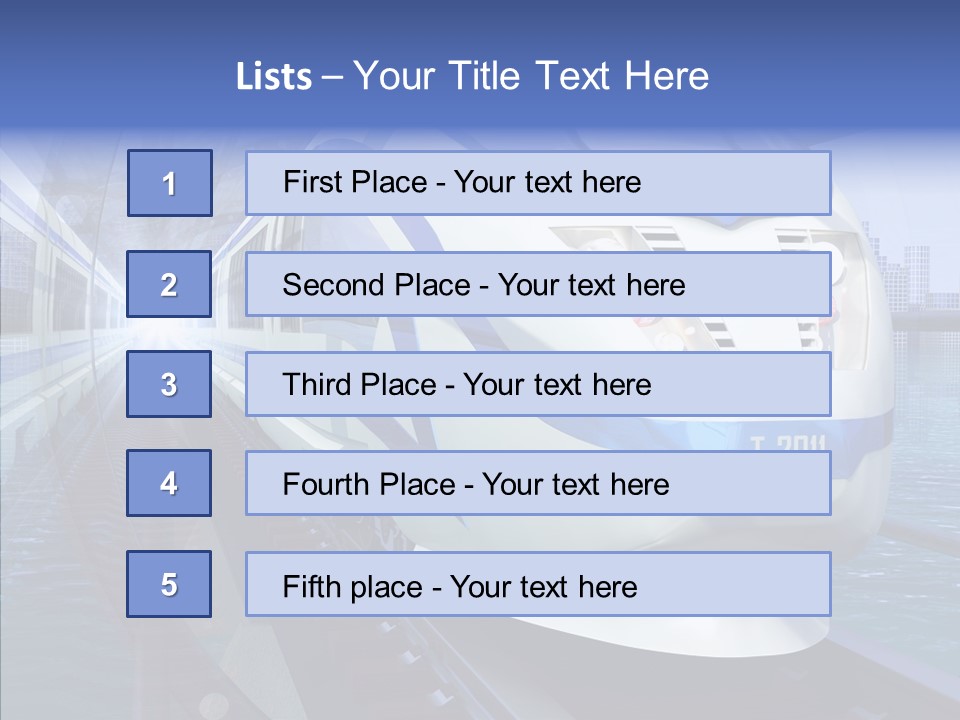 Track Vehicle City PowerPoint Template