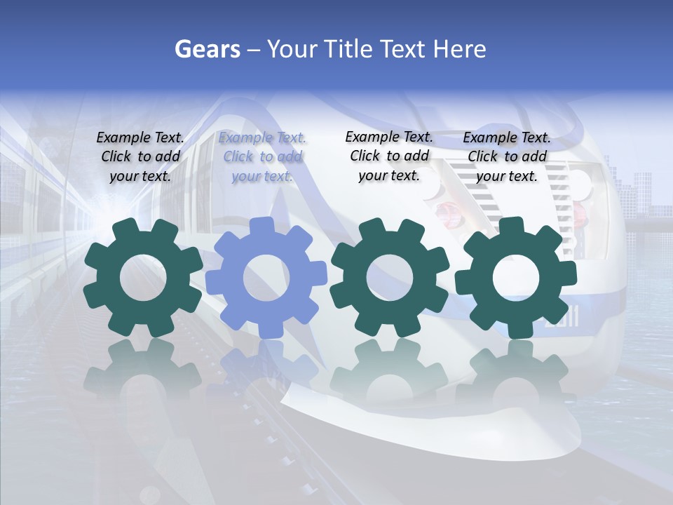 Track Vehicle City PowerPoint Template