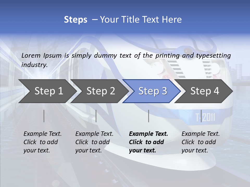 Track Vehicle City PowerPoint Template