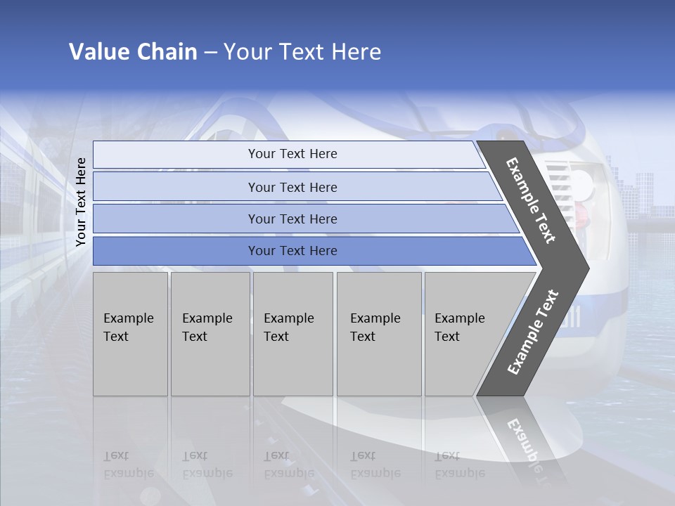 Track Vehicle City PowerPoint Template