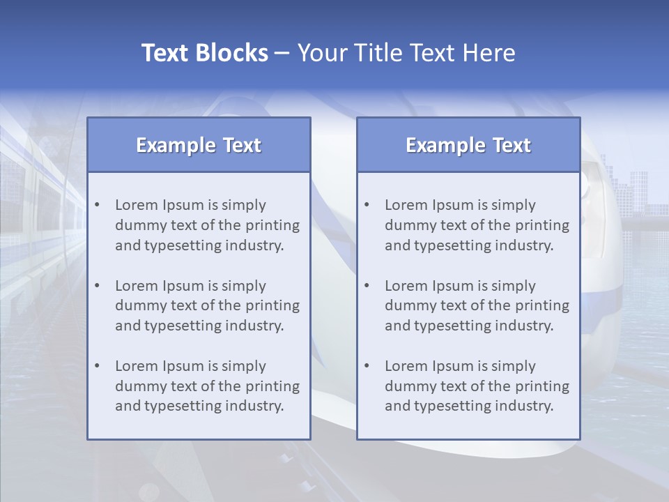 Track Vehicle City PowerPoint Template