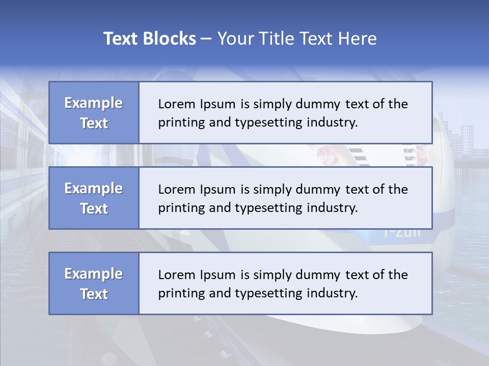 Track Vehicle City PowerPoint Template