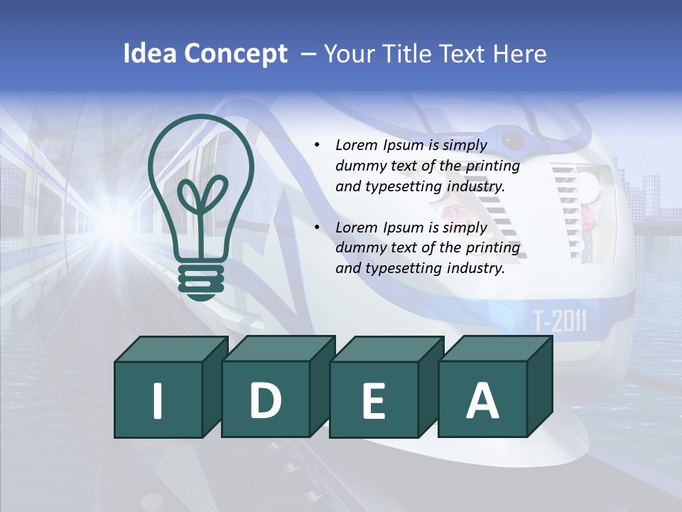 Track Vehicle City PowerPoint Template