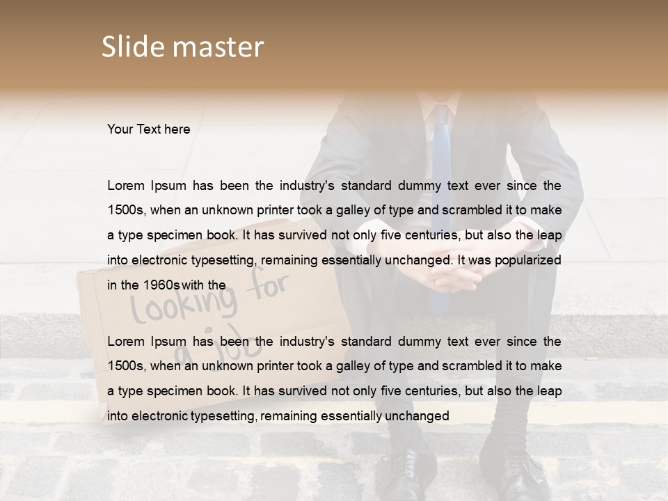 Money Employment Falling PowerPoint Template