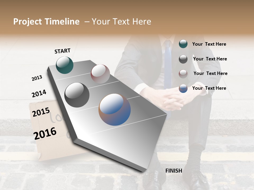 Money Employment Falling PowerPoint Template