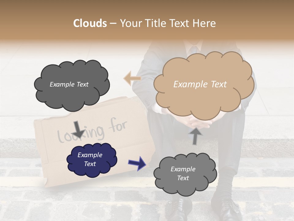 Money Employment Falling PowerPoint Template