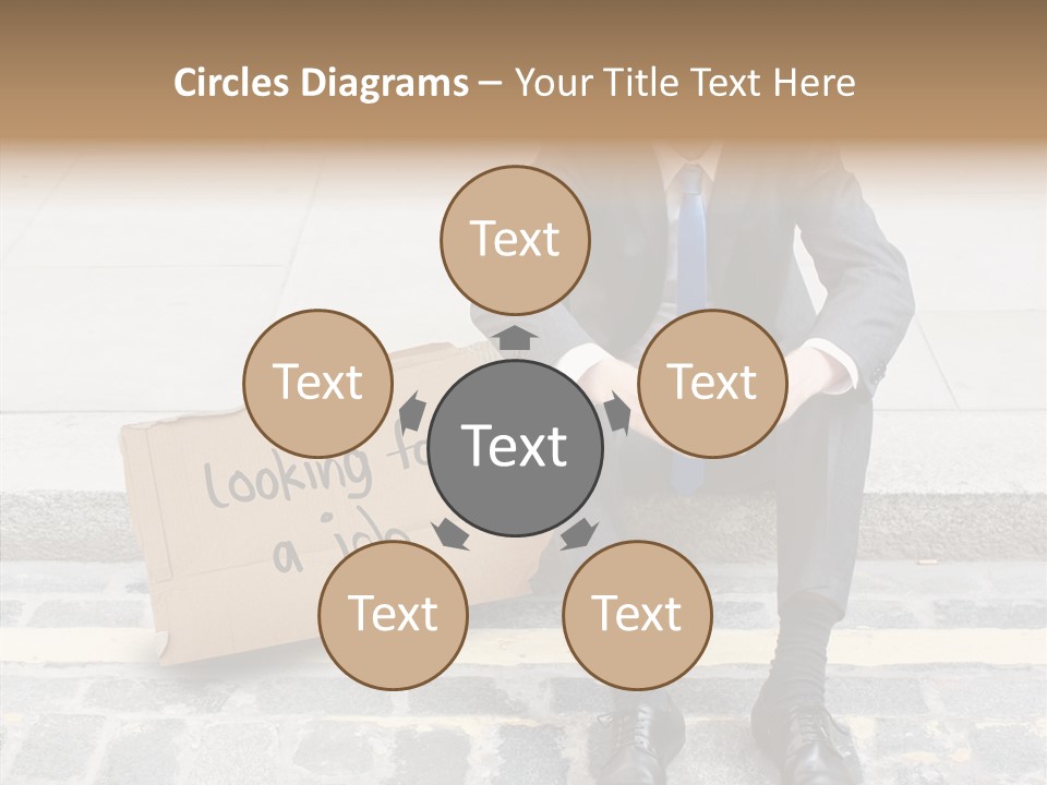 Money Employment Falling PowerPoint Template