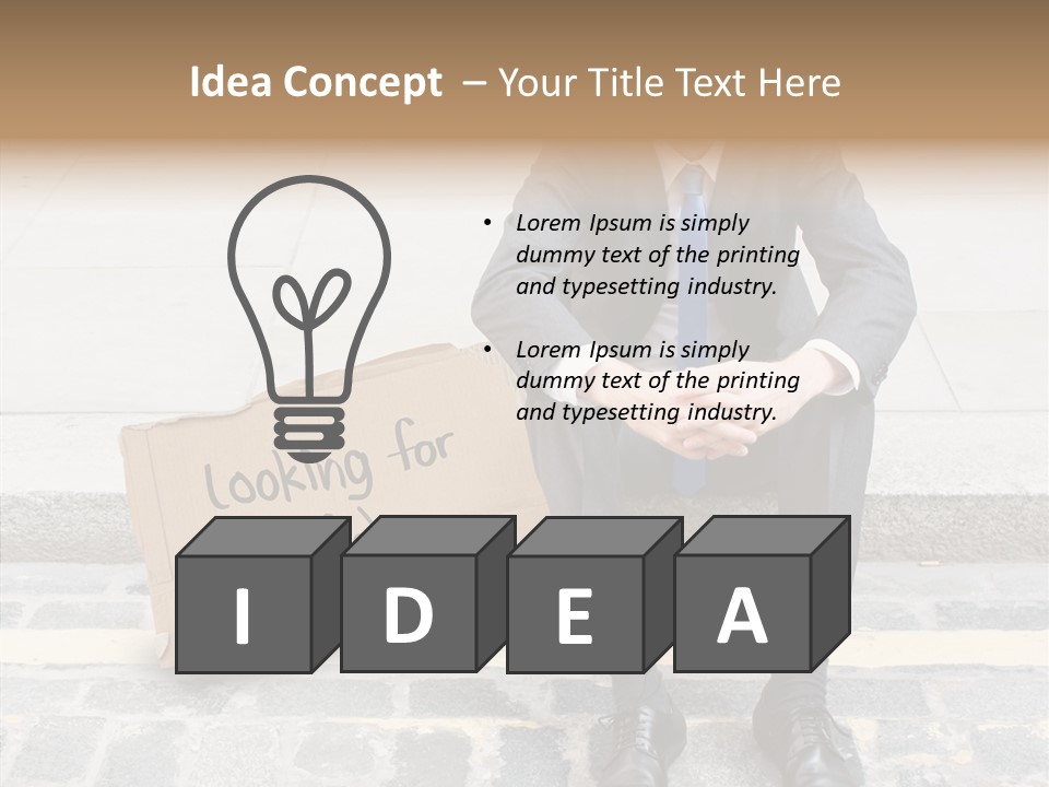 Money Employment Falling PowerPoint Template