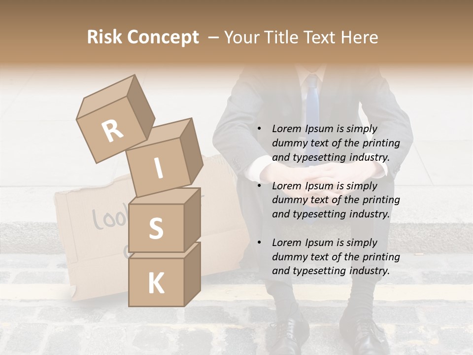 Money Employment Falling PowerPoint Template