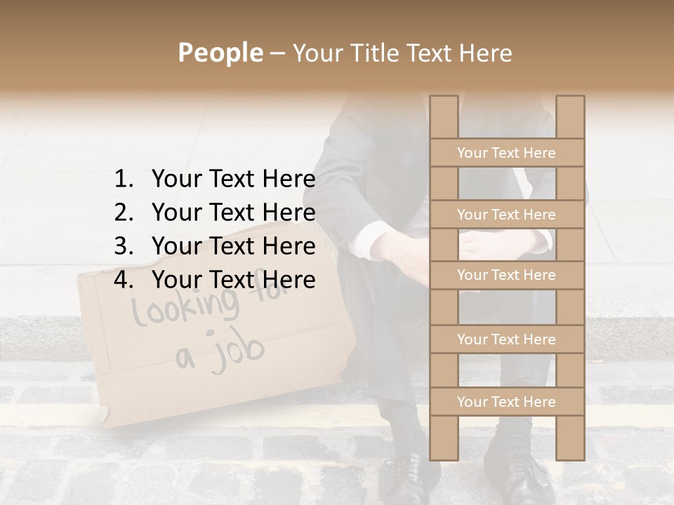 Money Employment Falling PowerPoint Template