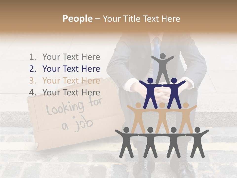 Money Employment Falling PowerPoint Template