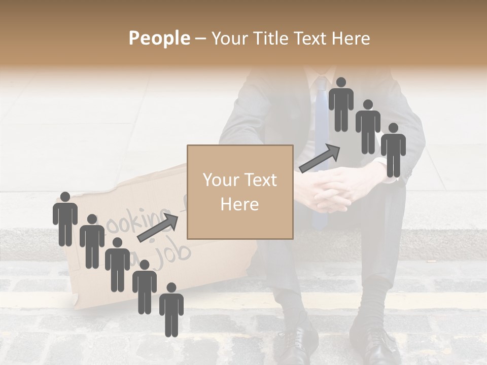 Money Employment Falling PowerPoint Template