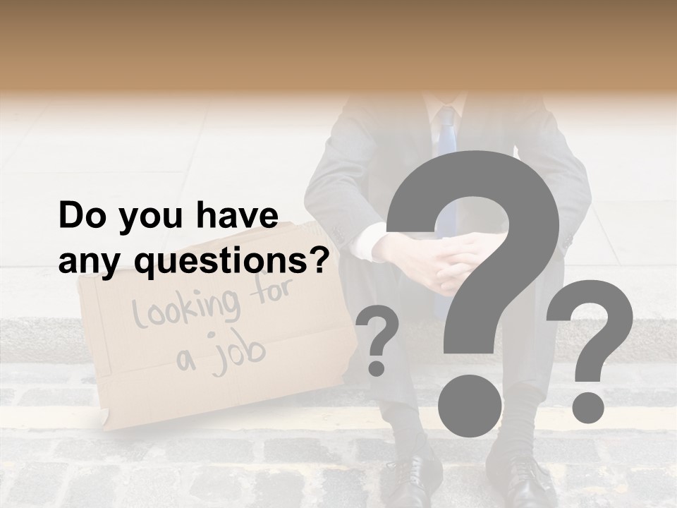 Money Employment Falling PowerPoint Template