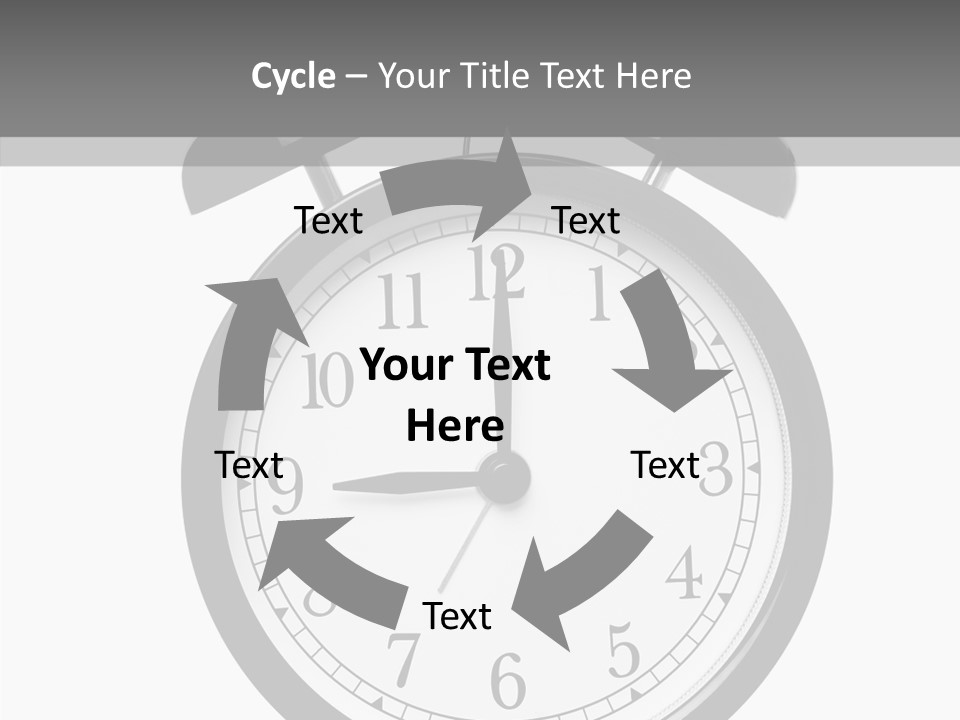 Routine Cut Out Checking The Time PowerPoint Template