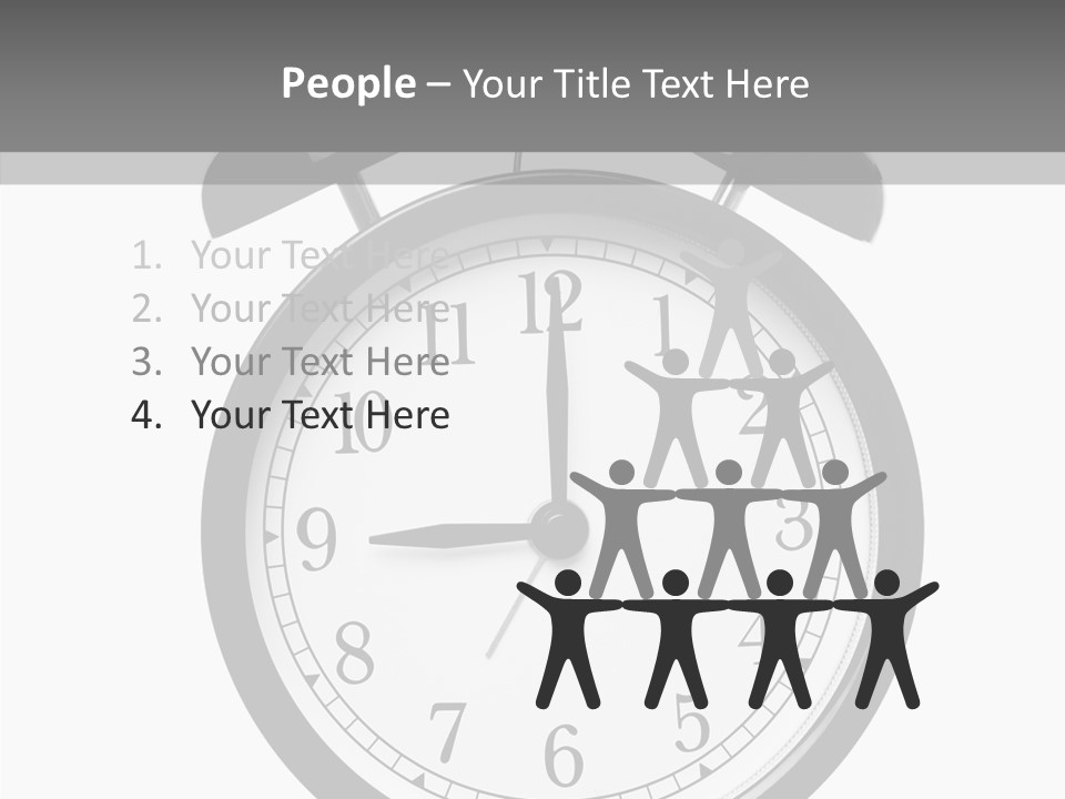 Routine Cut Out Checking The Time PowerPoint Template
