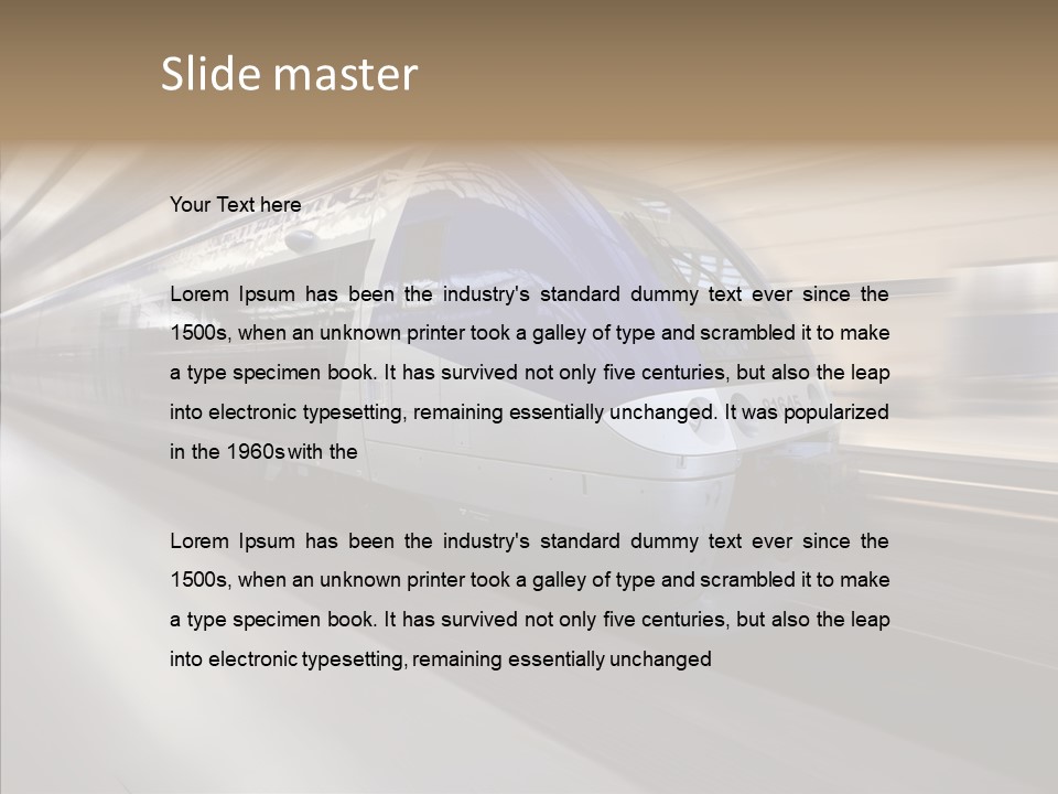 High Speed Transportation Railroad PowerPoint Template