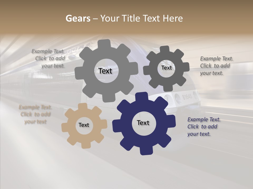 High Speed Transportation Railroad PowerPoint Template