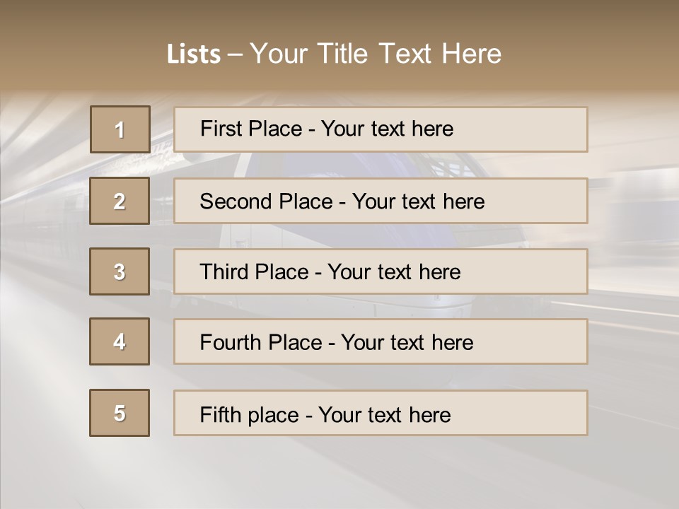 High Speed Transportation Railroad PowerPoint Template