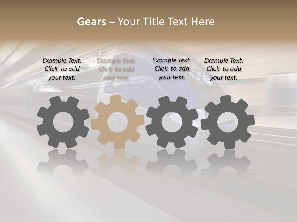 High Speed Transportation Railroad PowerPoint Template