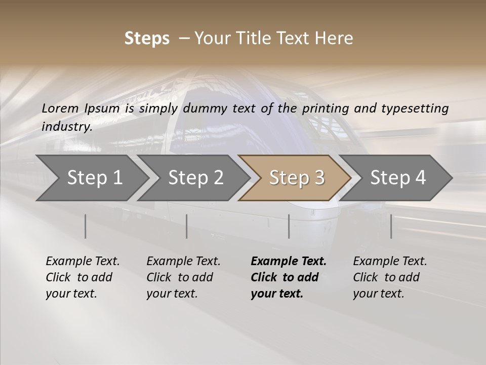 High Speed Transportation Railroad PowerPoint Template