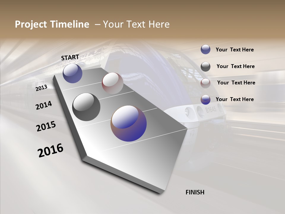 High Speed Transportation Railroad PowerPoint Template