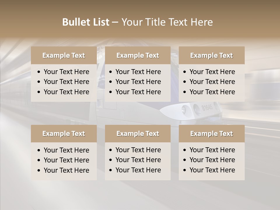 High Speed Transportation Railroad PowerPoint Template